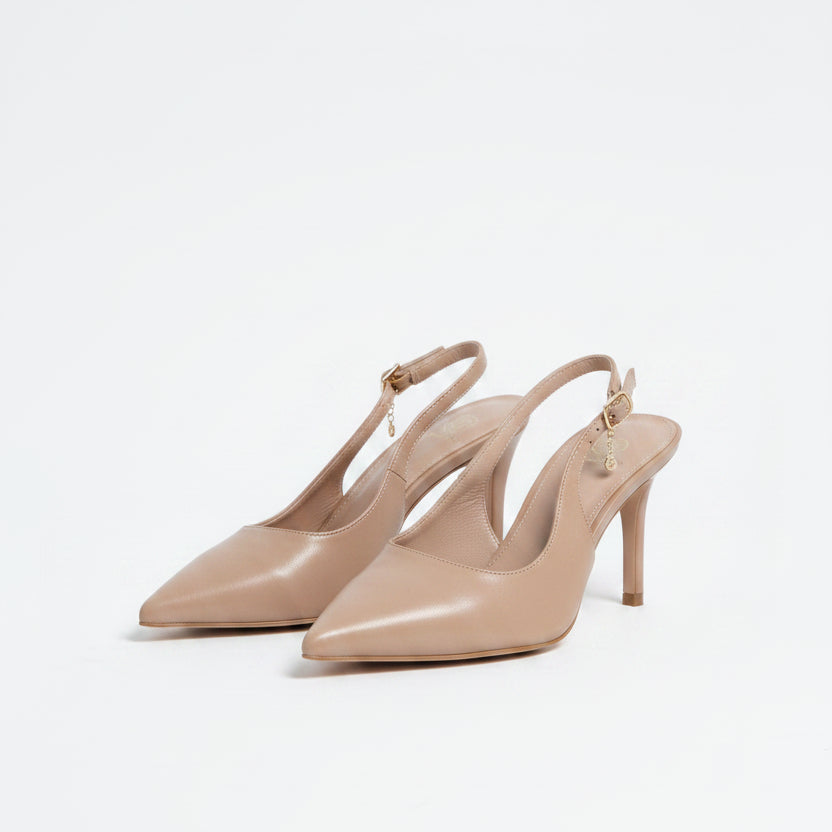 Pointed-Toe Slingback Heels