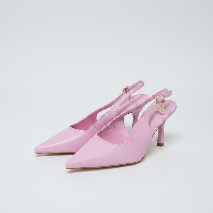 Pointed-Toe Slingback Heels