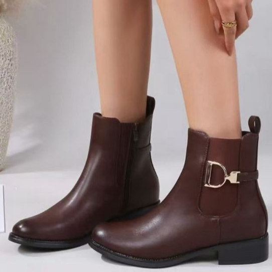 Bottines fourrées talon bloc