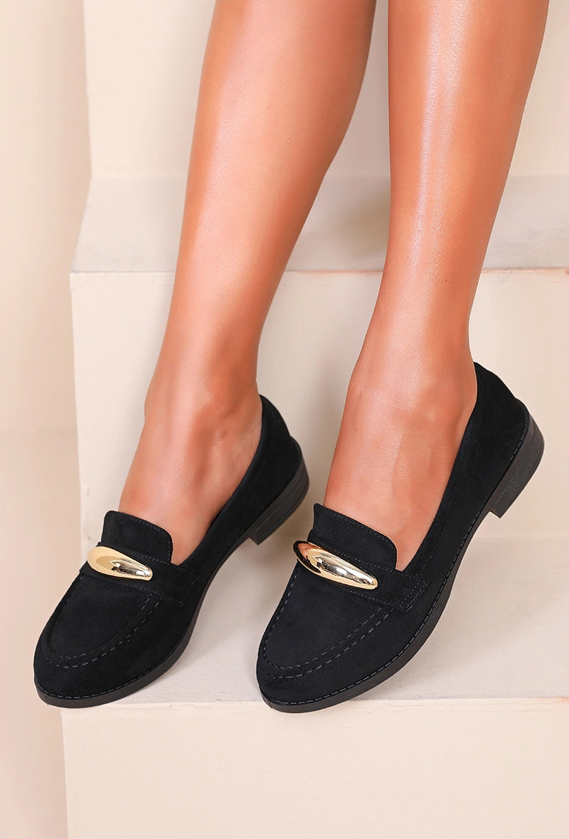 Mocassins avec accessoires doré