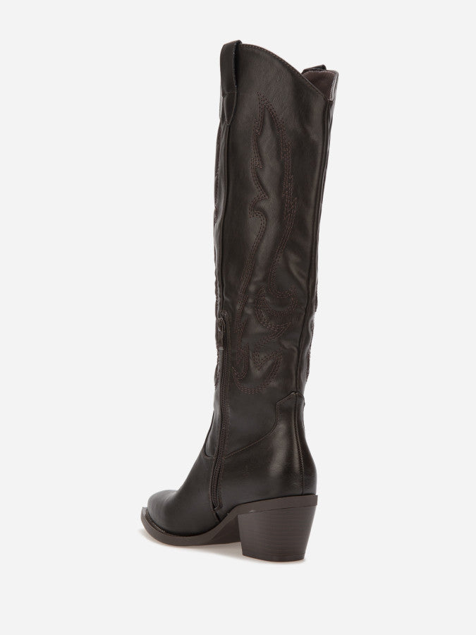 Bottes santiags hautes à motifs