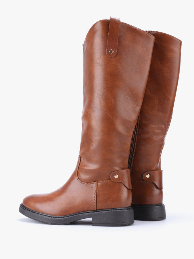 Bottes style cavalière en simili