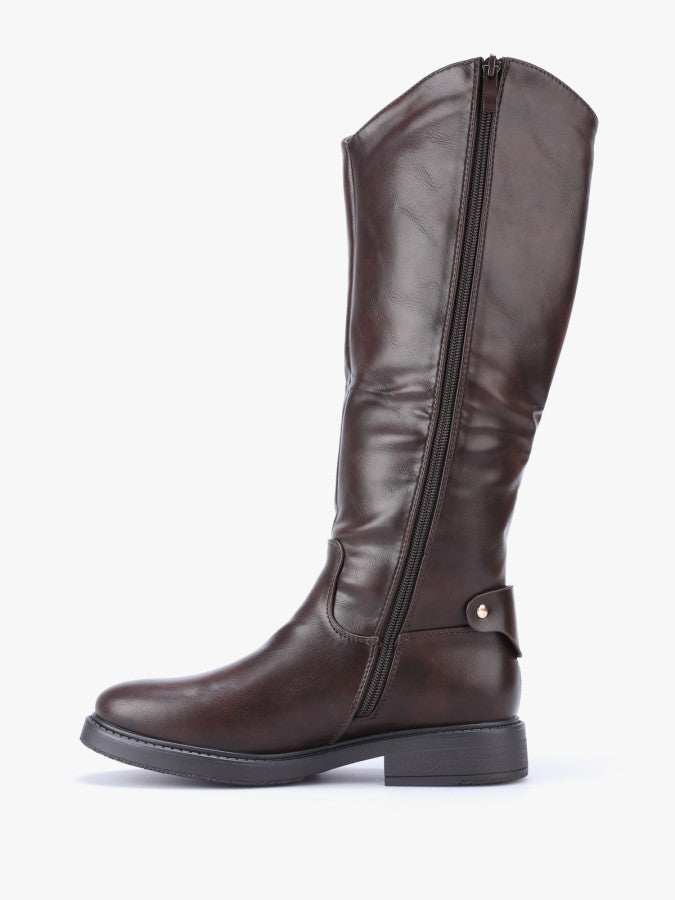 Bottes style cavalière en simili