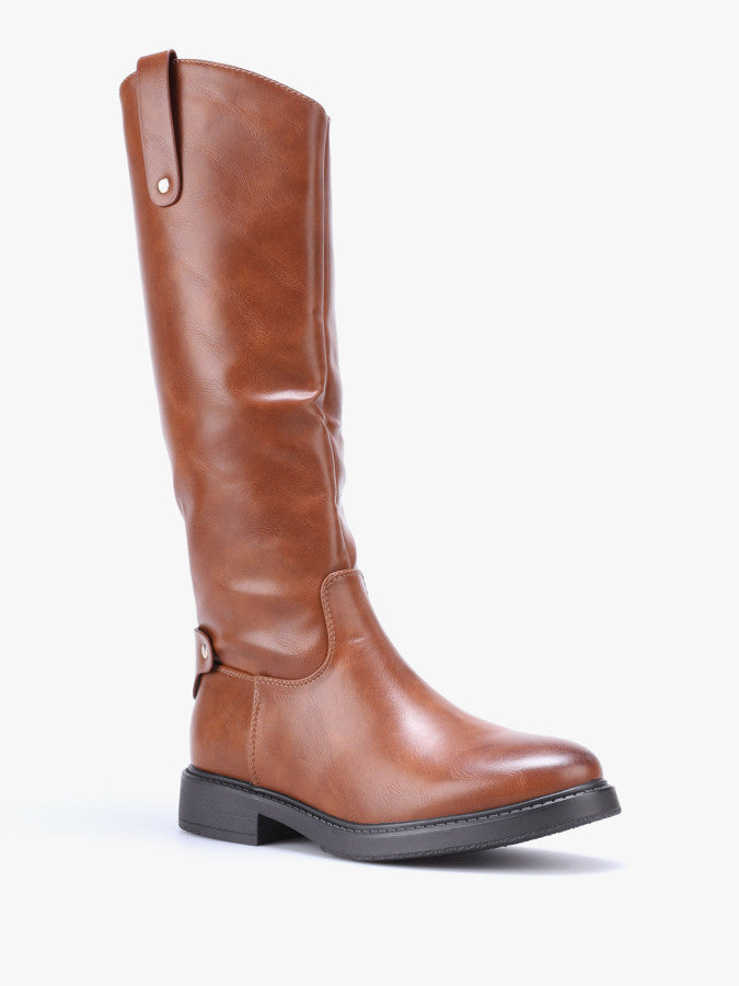 Bottes style cavalière en simili