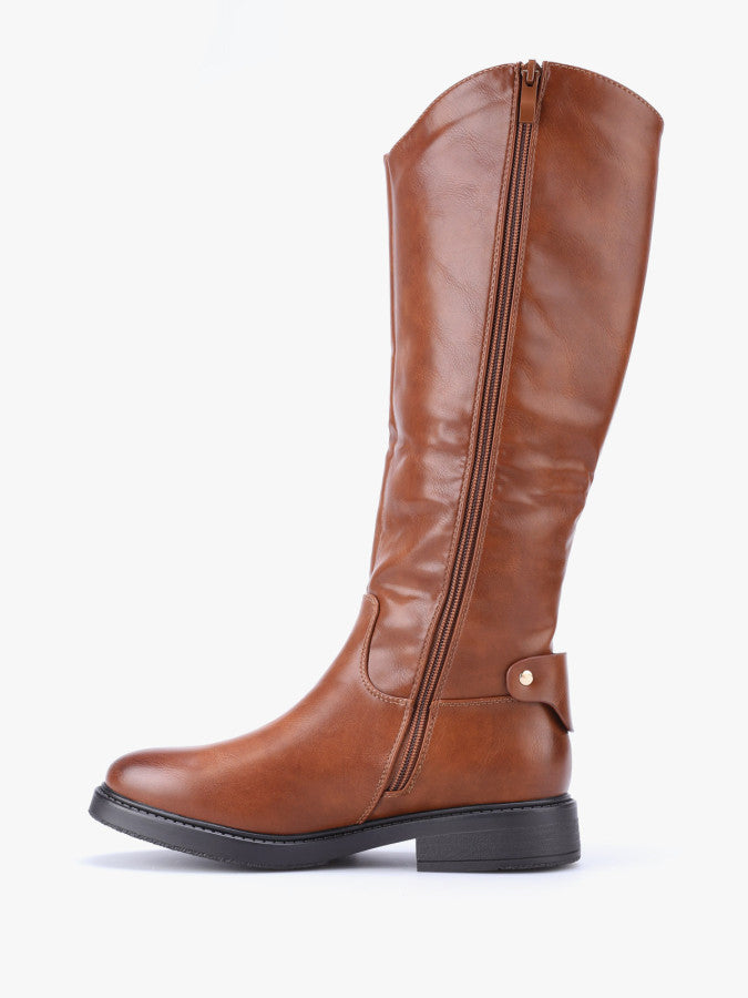 Bottes style cavalière en simili