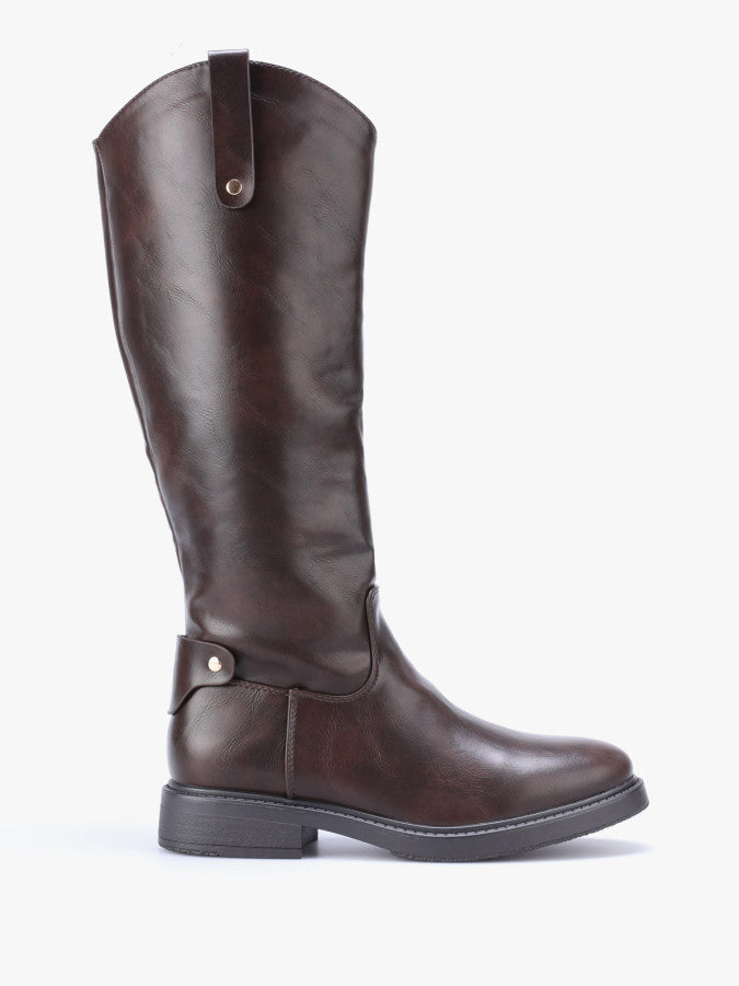 Bottes style cavalière en simili