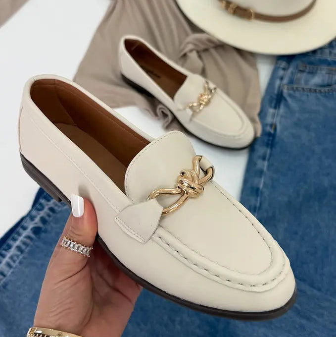 Mocassins Élégants à Mors Doré