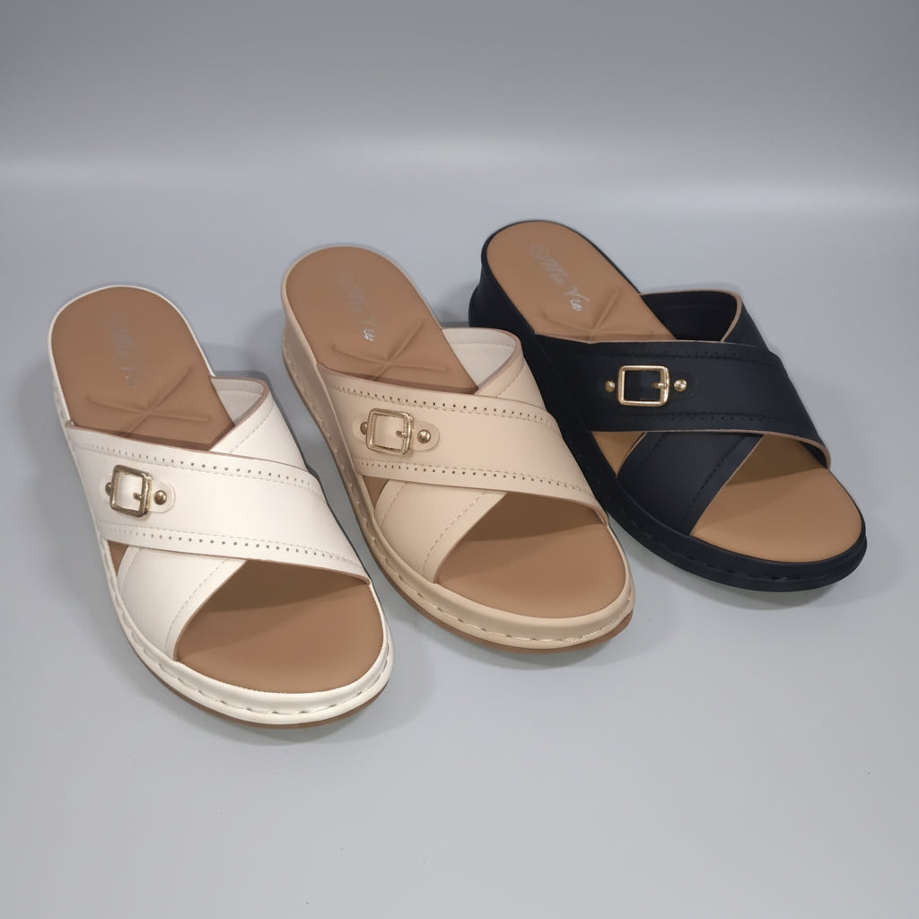 Mules Confort à Brides Croisées