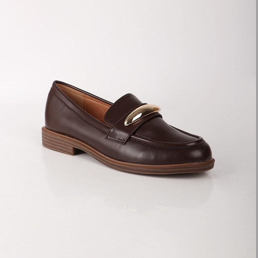 Moccasins Loafers with Gold Hardware