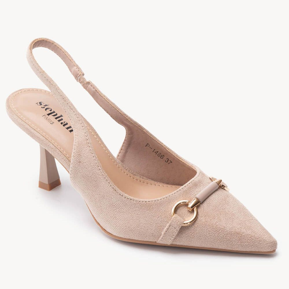 Escarpins Slingback à Mors Doré