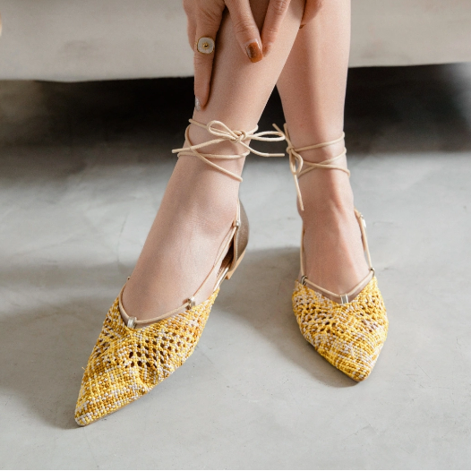 Ballerines à bout pointu au style délicat
