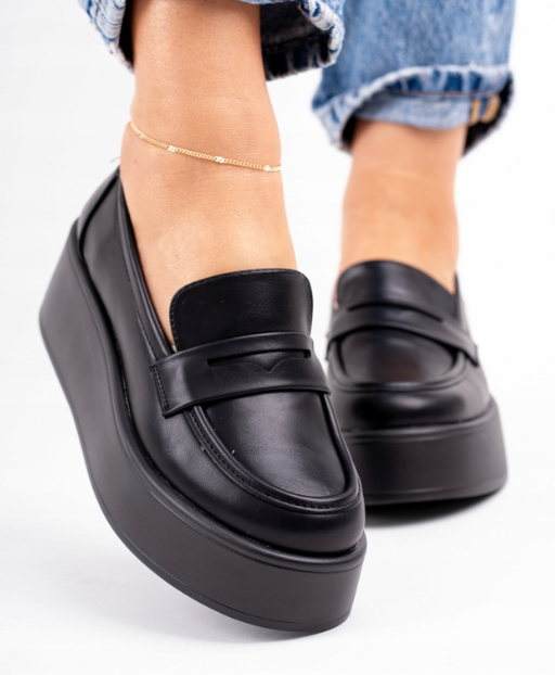 Mocassins à plateforme avec bride décorative