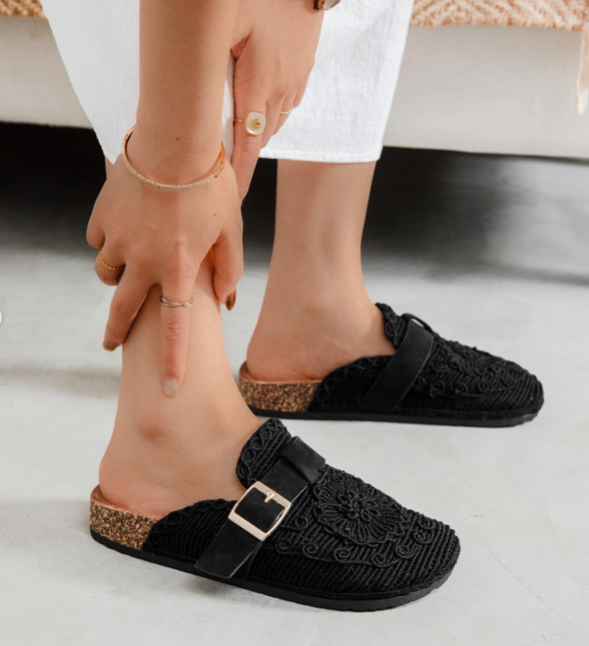 Sabots bohèmes écru