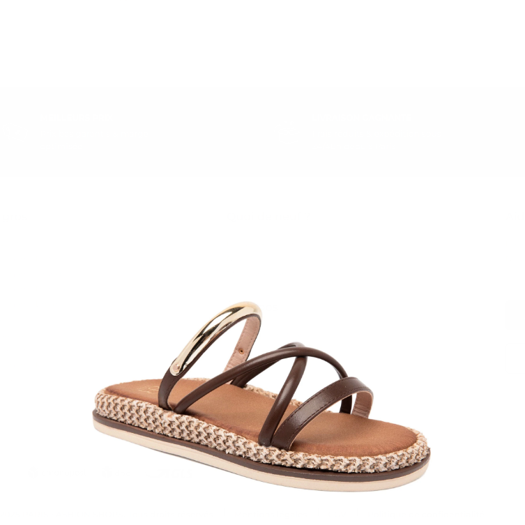 Sandales femme plates à brides fines croisées