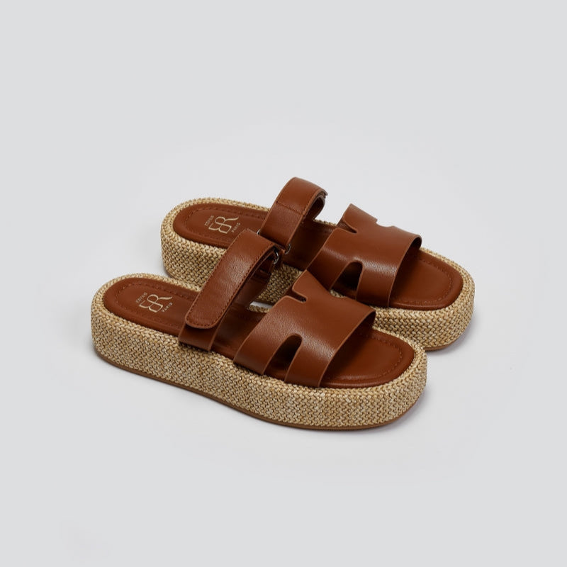 Sandales à plateforme avec velcro ERYNN