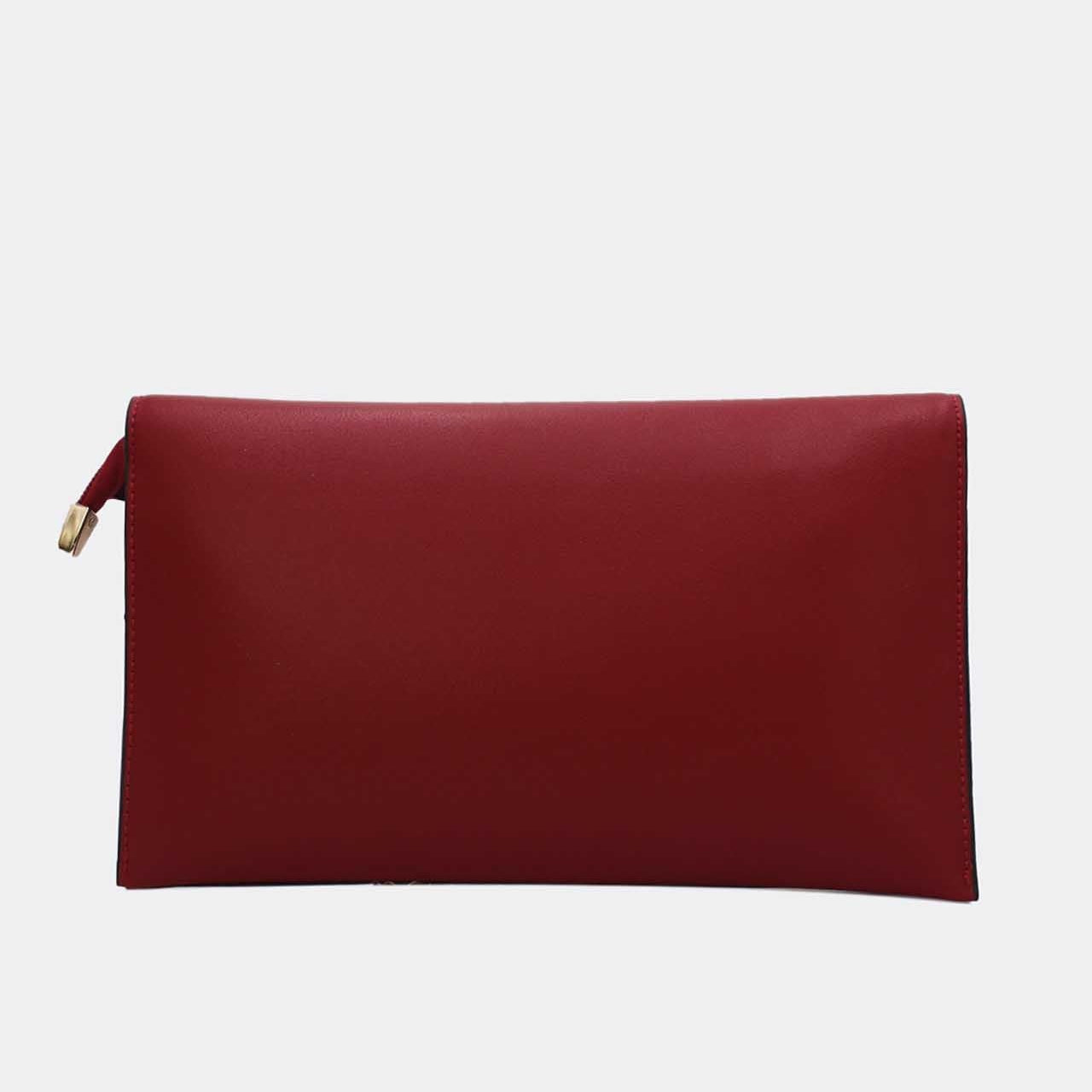 Pochette Rabat Argentée — Médaillon Signature & Chaîne