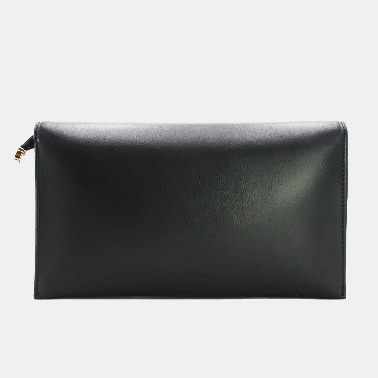 Pochette Rabat Argentée — Médaillon Signature & Chaîne