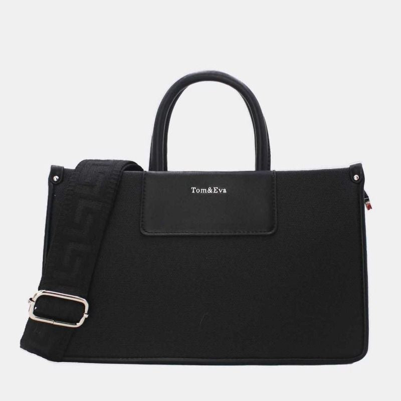 Medium Sac à Main Effet Tissus Bicolore