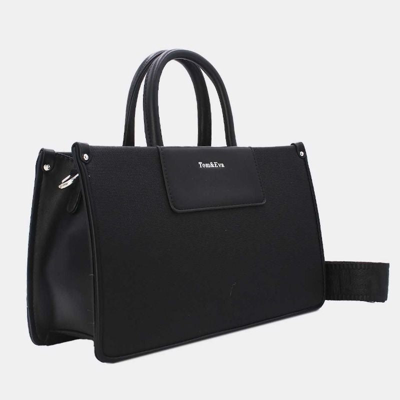 Medium Sac à Main Effet Tissus Bicolore