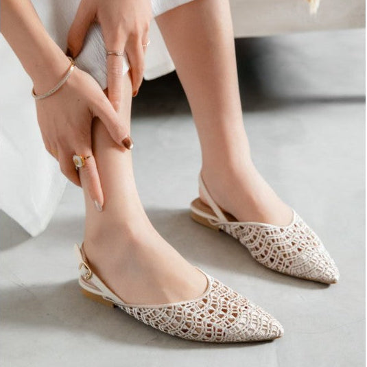 Ballerine slingback à bout pointu