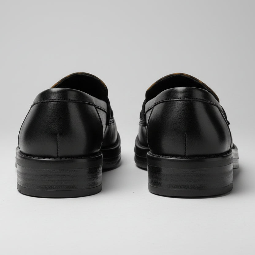 Mocassins Citadins à Empiècement Animalier