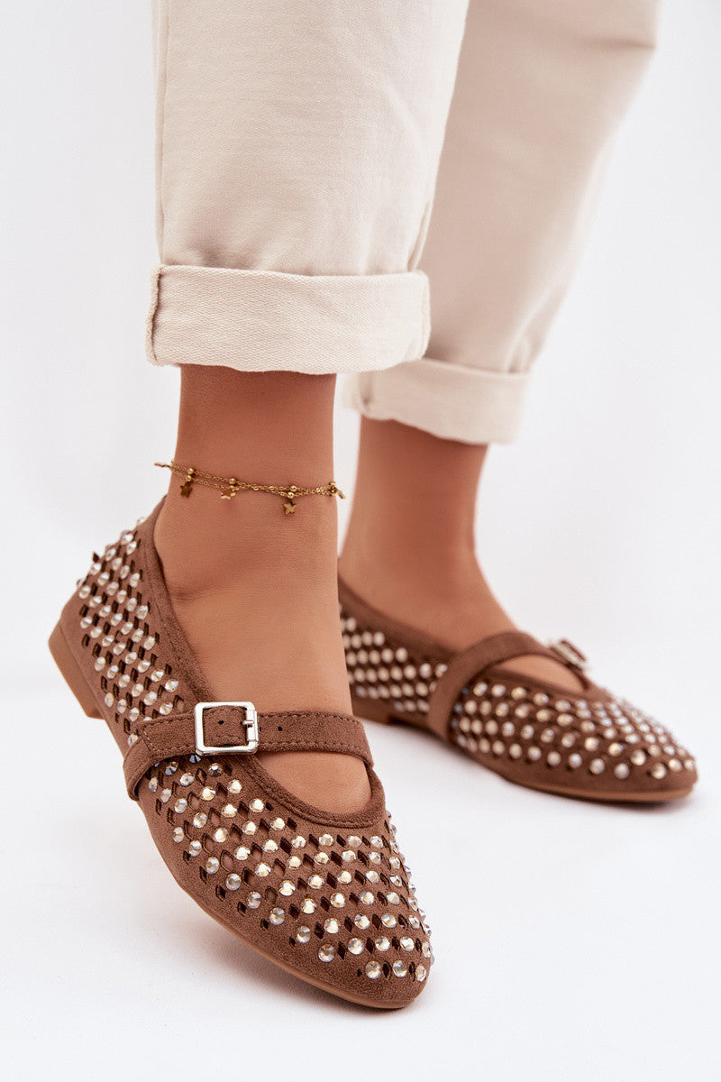 Ballerines  à Studs Argentés