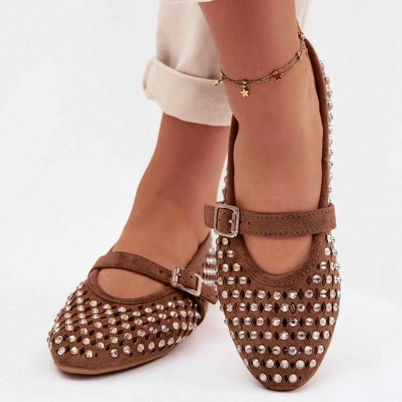 Ballerines  à Studs Argentés