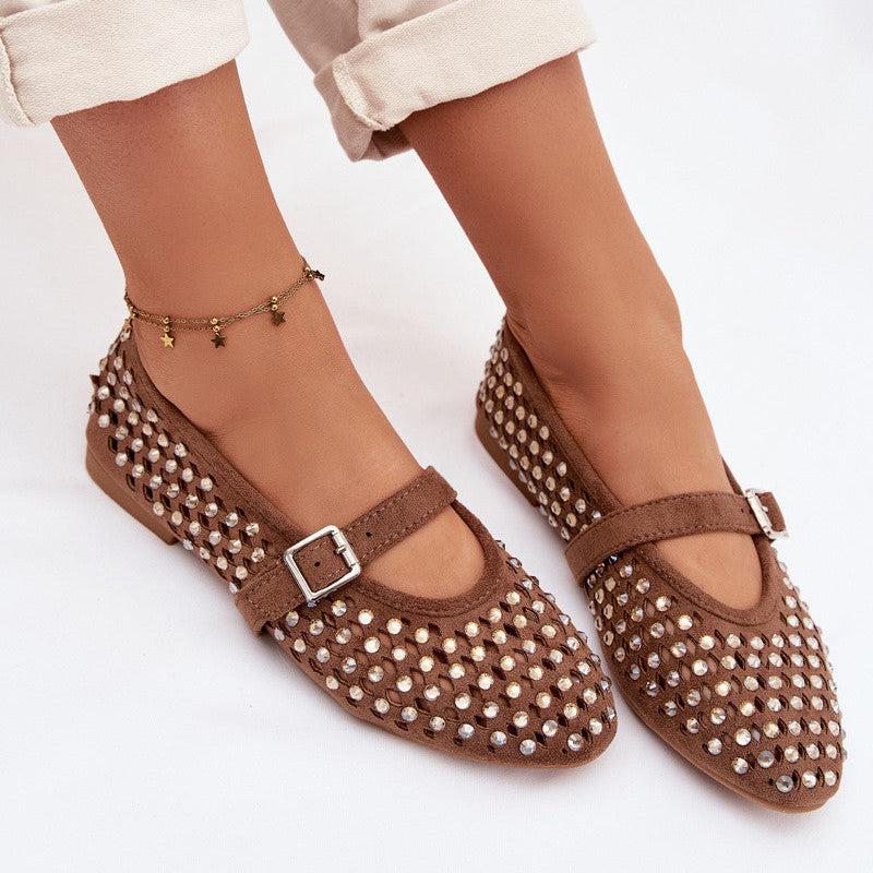 Ballerines  à Studs Argentés