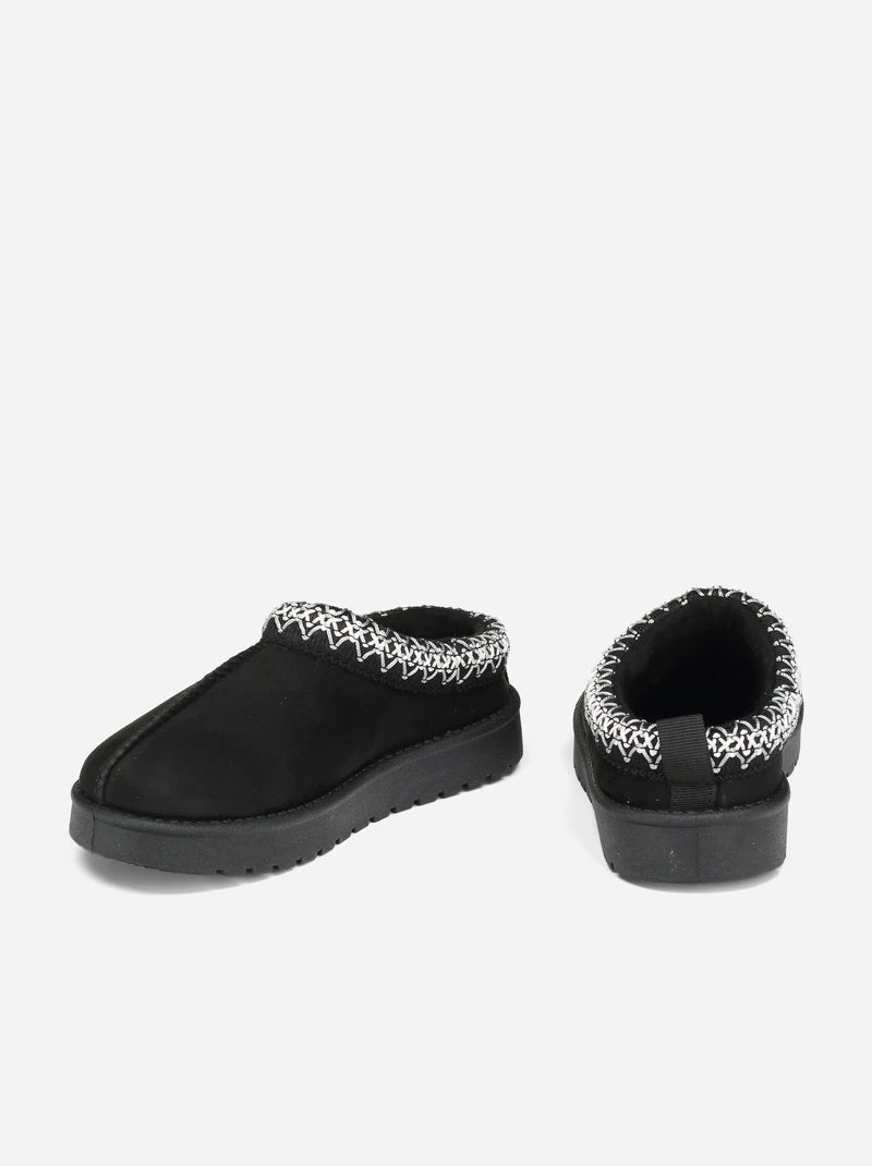 Sabots en suédine à broderies