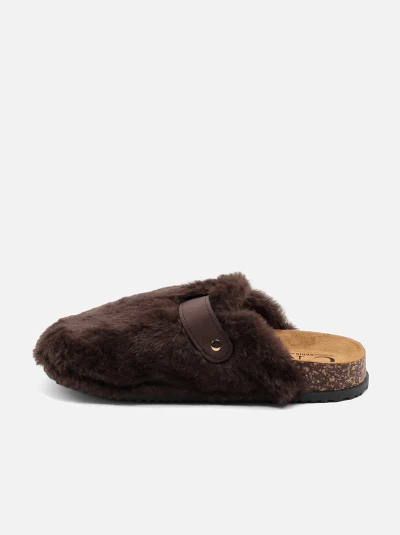 Mules à fausse fourrure