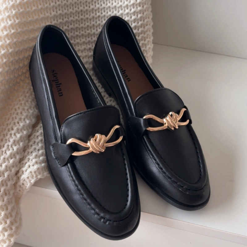 Mocassins Élégants à Mors Doré