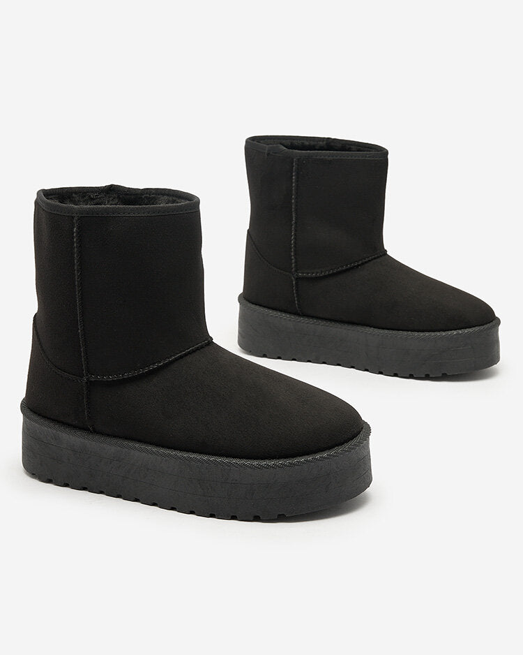 Bottines en daim avec fourrure