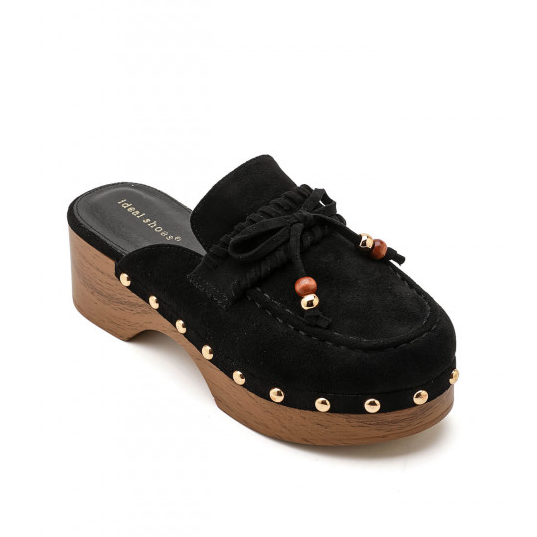 Mules Sabots Style Loafer en Daim