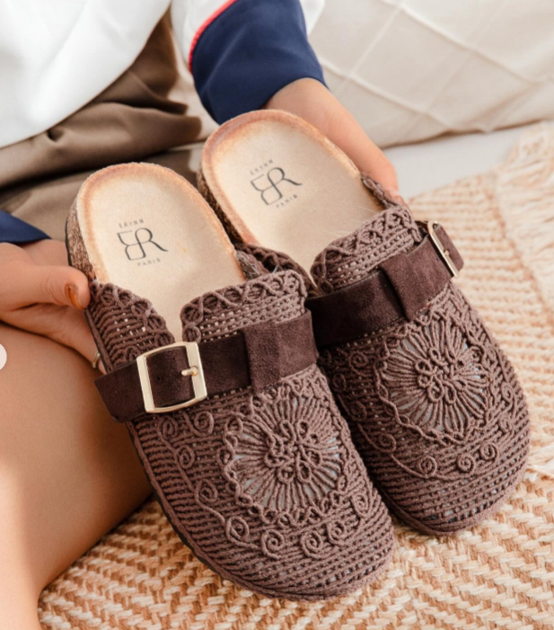 Sabots bohèmes écru