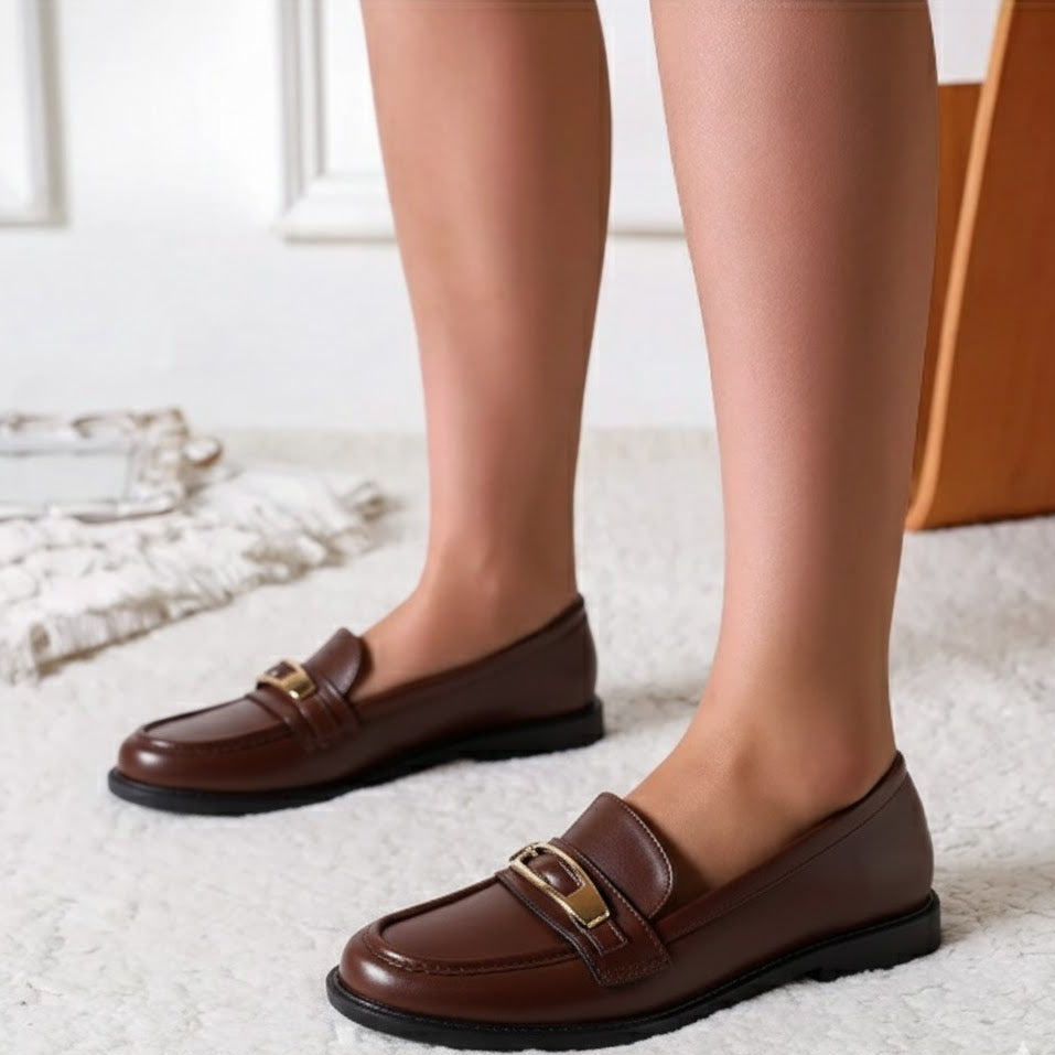 Mocassins avec boucle décorative