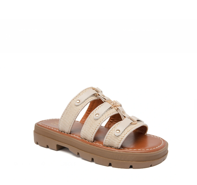 sandales plates pour femme avec brides