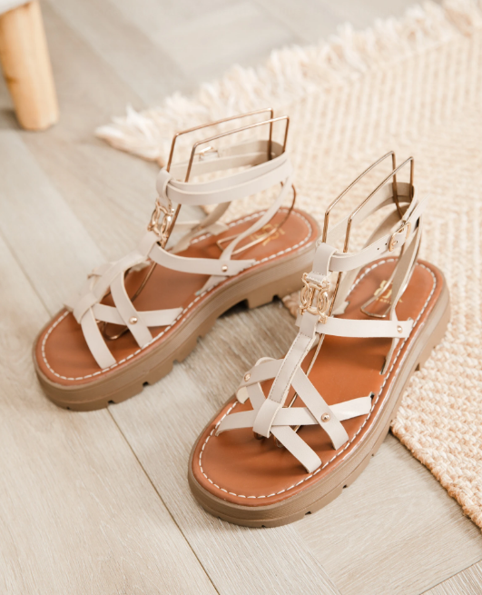 Sandales femme à brides multiples