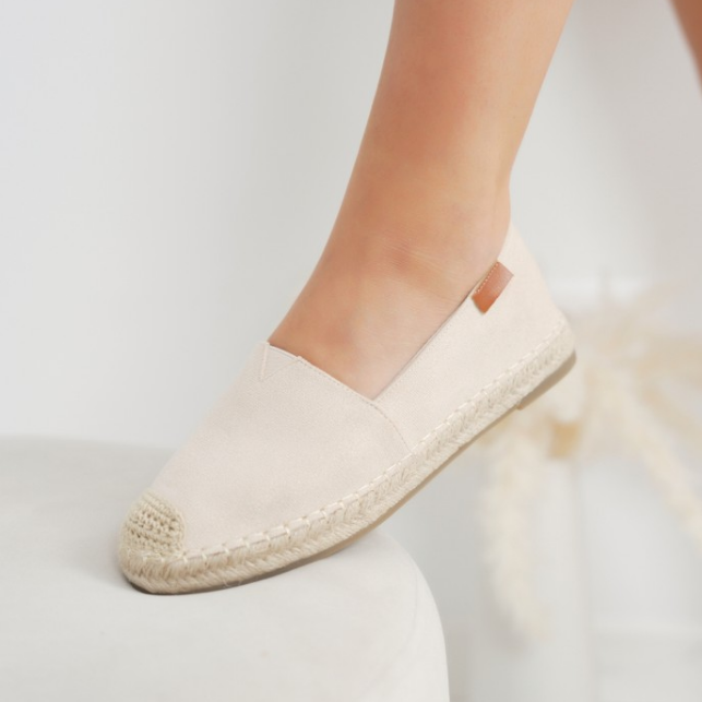 Espadrilles femme tendance en suédine avec bout corde tressée