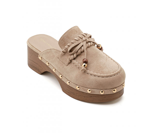 Mules Sabots Style Loafer en Daim