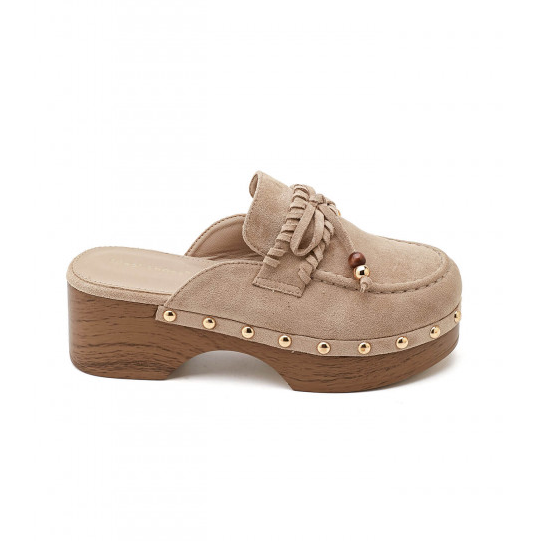 Mules Sabots Style Loafer en Daim