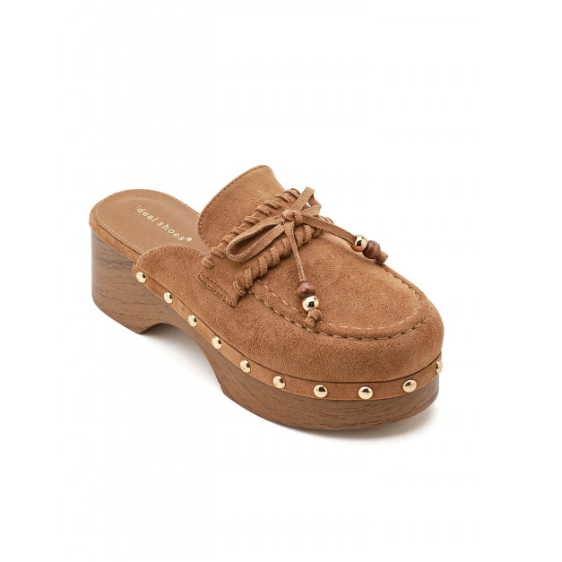 Mules Sabots Style Loafer en Daim